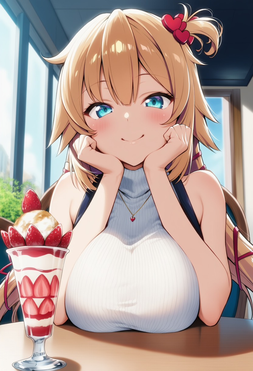 カフェデート♡（赤井はあと） | の人気AIイラスト・グラビア