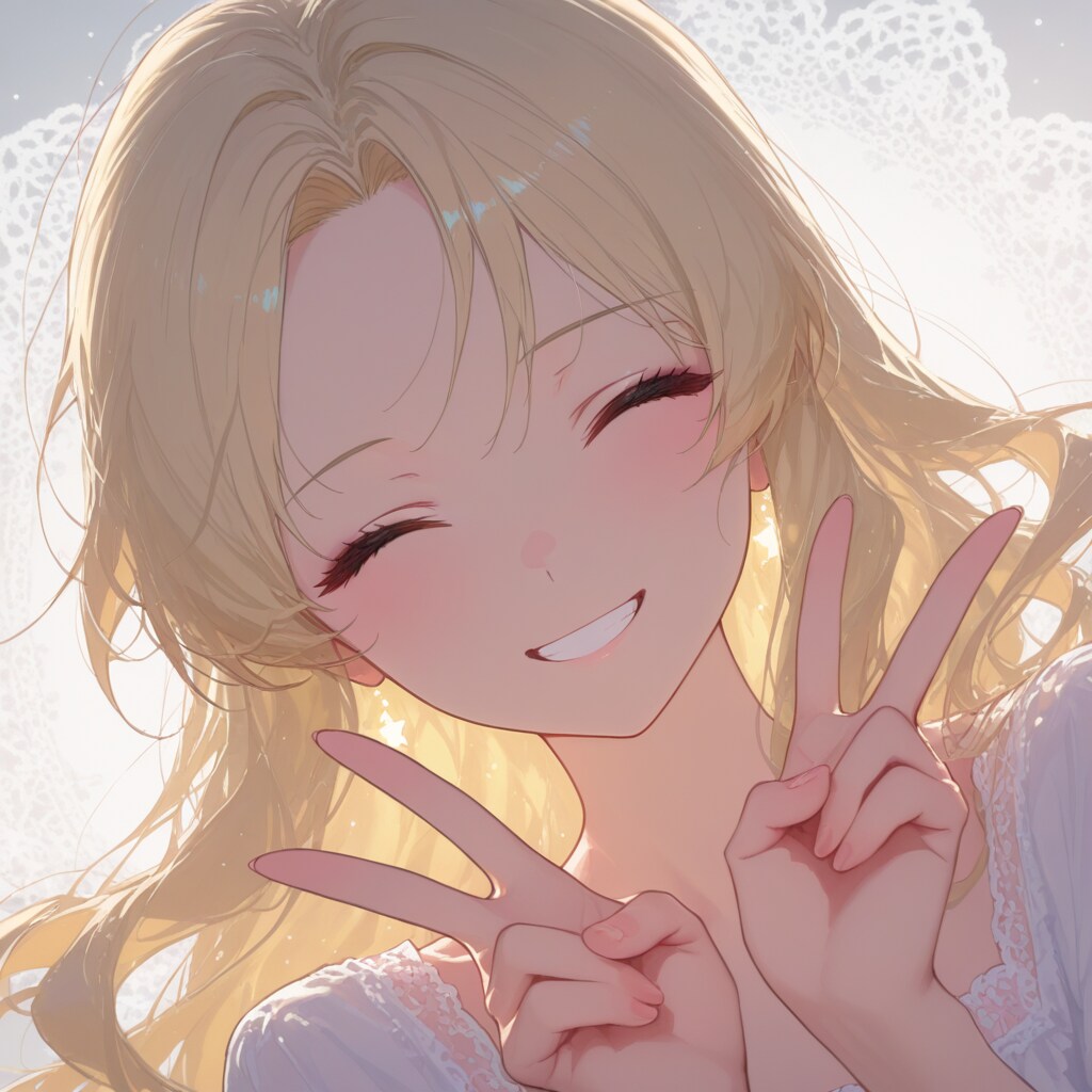 満面の――