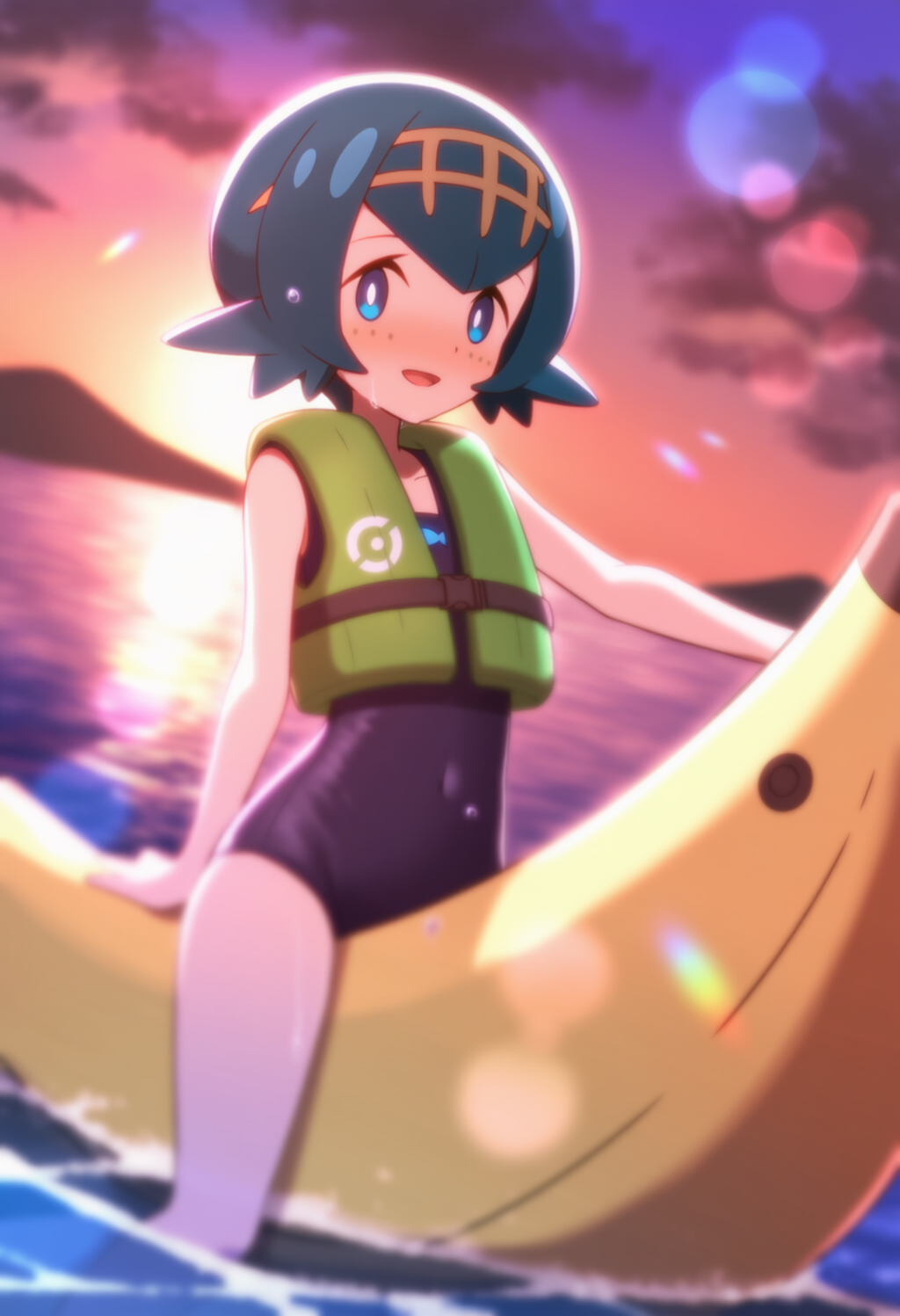 バナナボートとスイレン