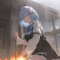 爆発背景で美少女 7枚目