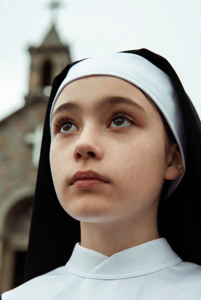 黒髪ボブで修道服の美女 | の人気AIイラスト・グラビア