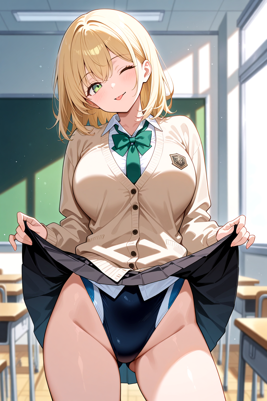 下に競泳水着を着てた沙也ちゃん