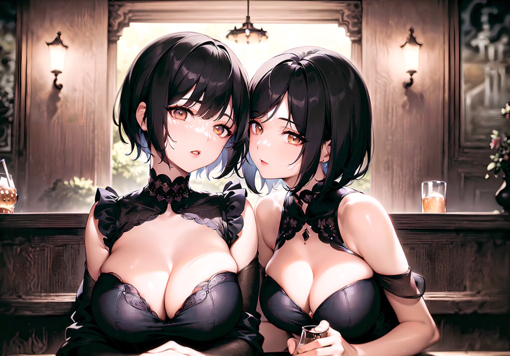 そこのお兄さん♡私達と一緒に飲みませんか？プロンプト有