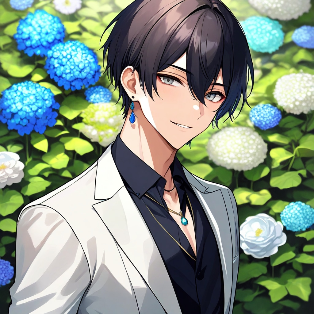 花と美青年 | の人気AIイラスト・グラビア