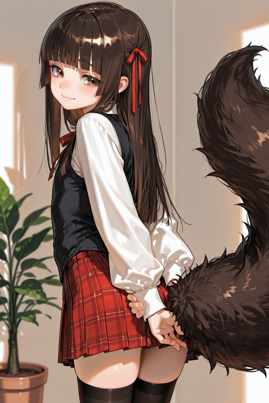 大きな尻尾