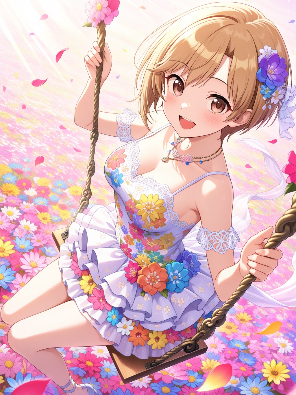 花畑のブランコ🌸