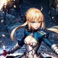 「fate」躍動感のあるセイバーのセクシーな戦闘シーン 6枚目