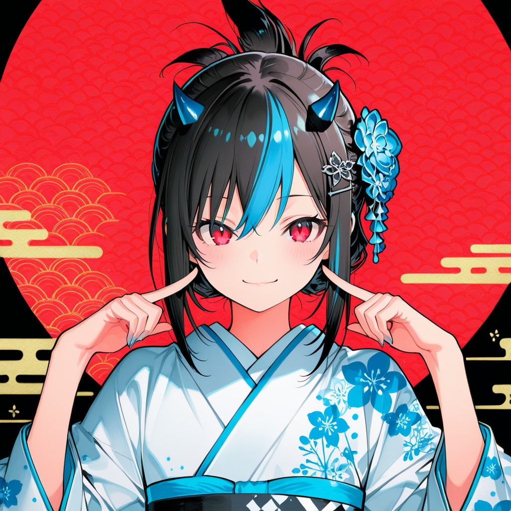 着物美人な鬼ちゃん