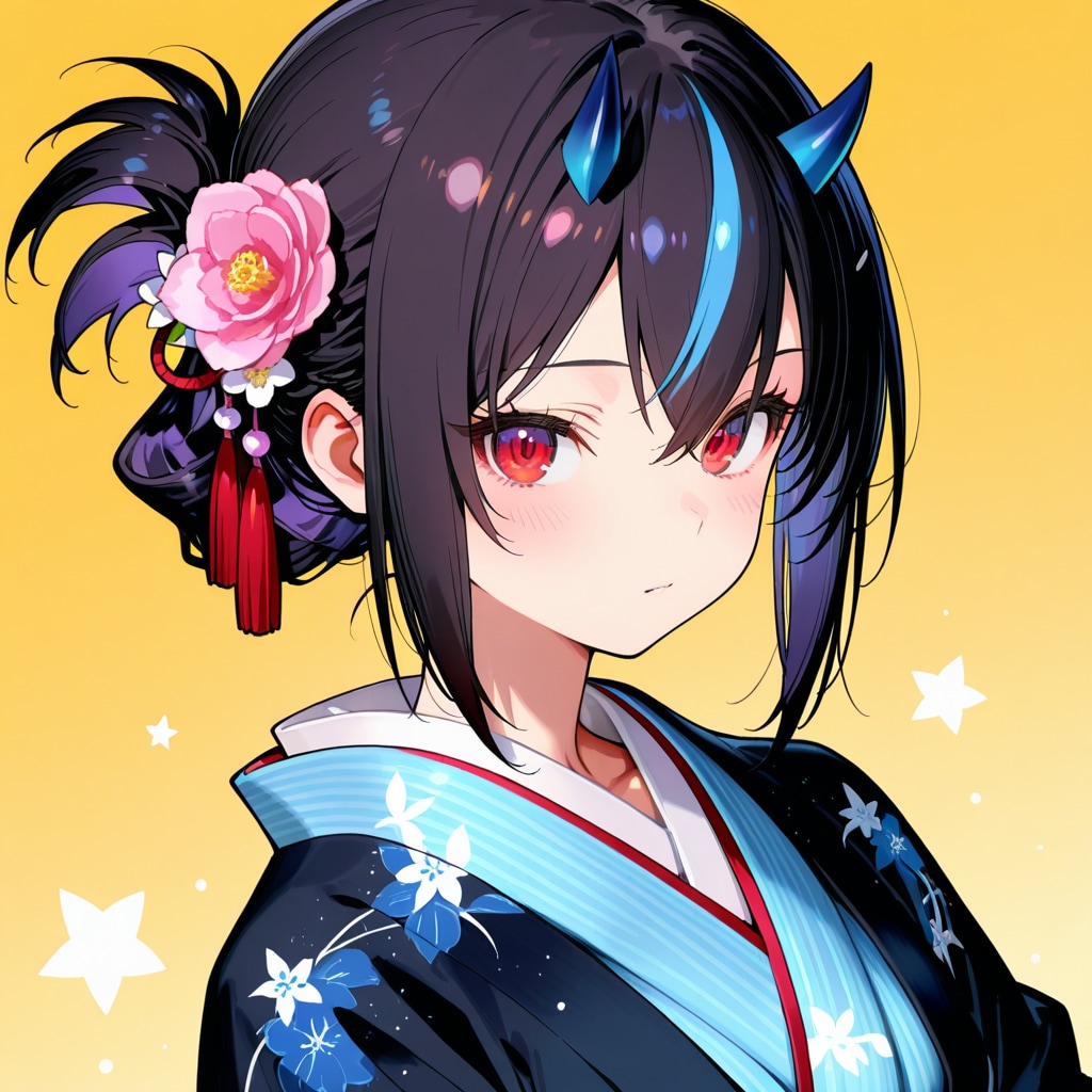 着物美人な鬼ちゃん | の人気AIイラスト・グラビア