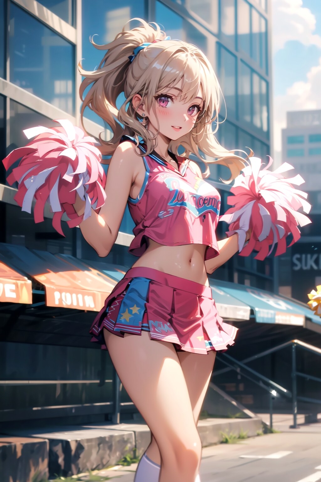 チアリーダーの衣装、似合ってる？ | の人気AIイラスト・グラビア