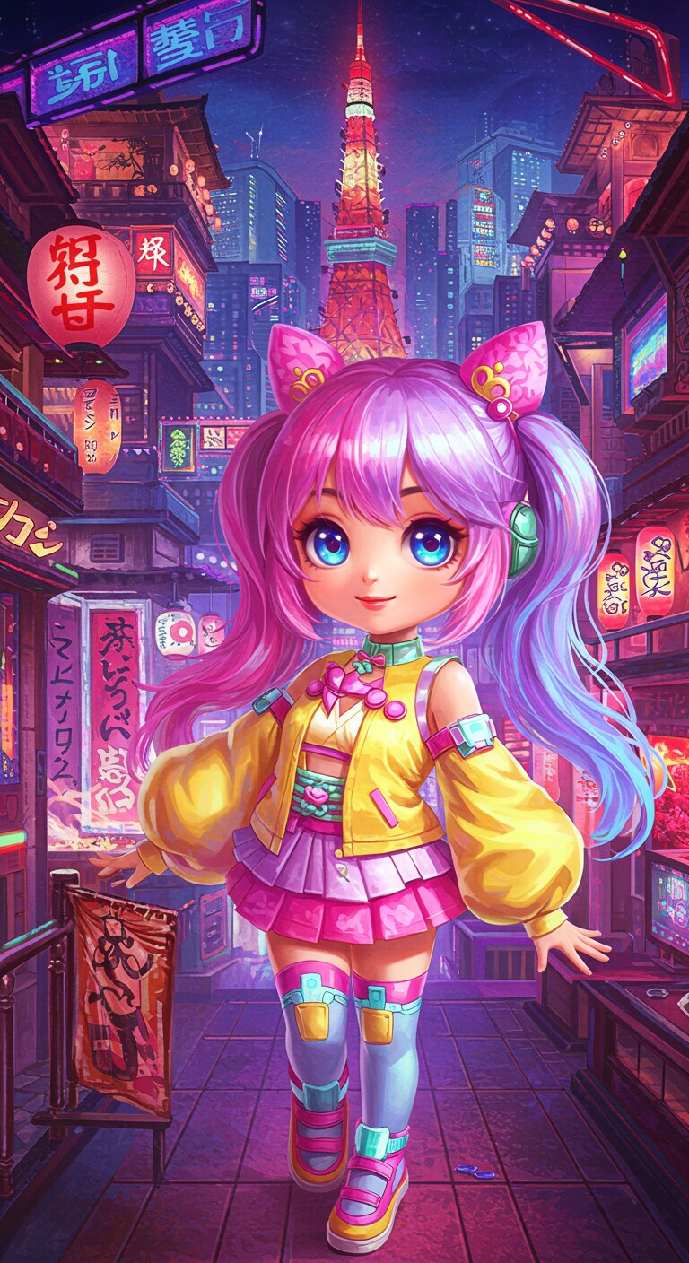 カラフルな少女