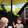 夏、おでかけする女の子 3枚目