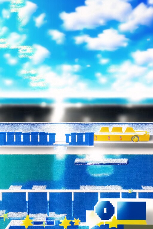 ブルーダリアと海のシーサイド
