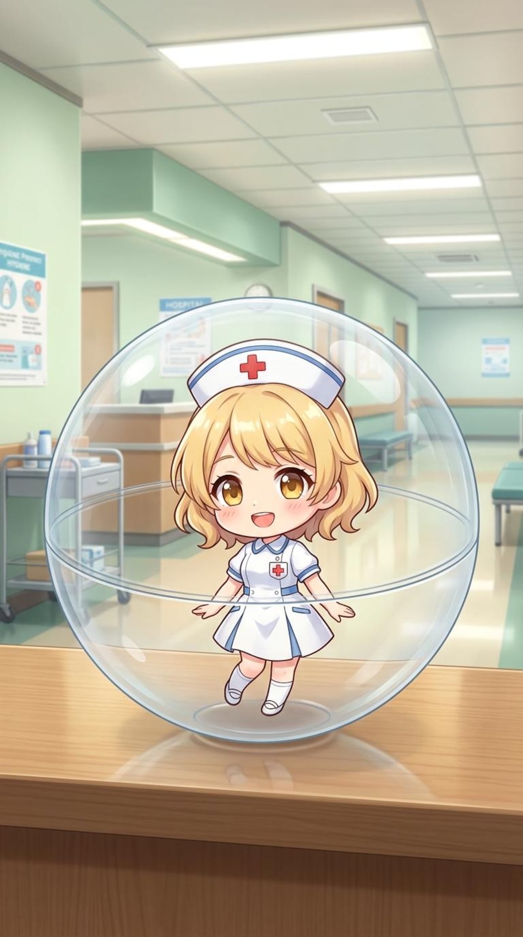 ナース服姿のHALOちゃんをカプセルに入れたよ