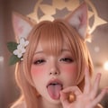 ブルーアーカイブ　伊落マリー(白ワンピース)くぱぁ見せ、お口奉仕 7枚目
