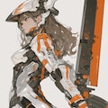 orange accent mechanic girl 機械化銃剣戦士 9枚目
