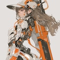 orange accent mechanic girl 機械化銃剣戦士 11枚目