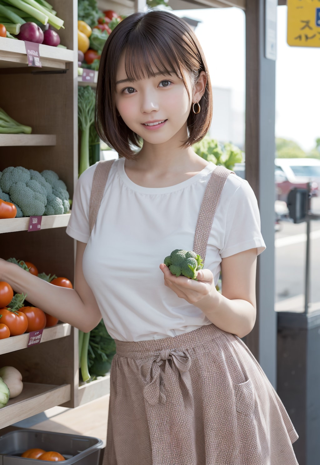 八百屋さんの店員