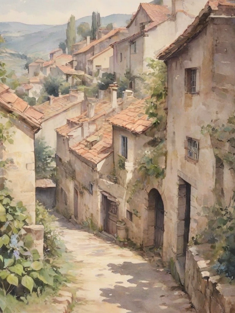 200年前の南フランスの架空の村 | の人気AIイラスト・グラビア