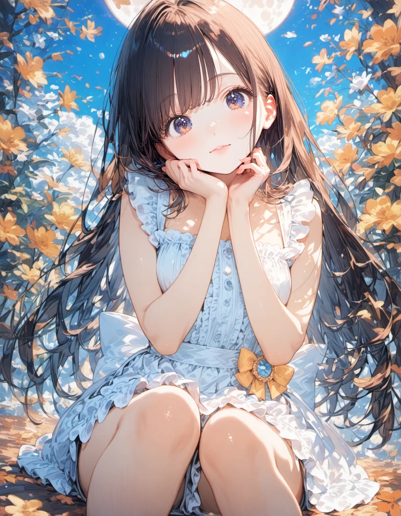 Moonlight Resting on Her Smile