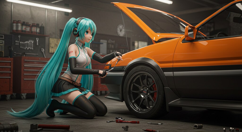 初音ミクAE86を点検する