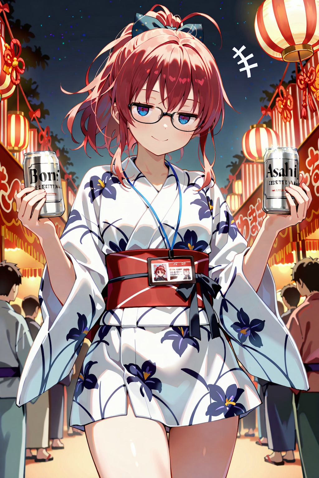 盆踊りを楽しむジト目先生 Y705