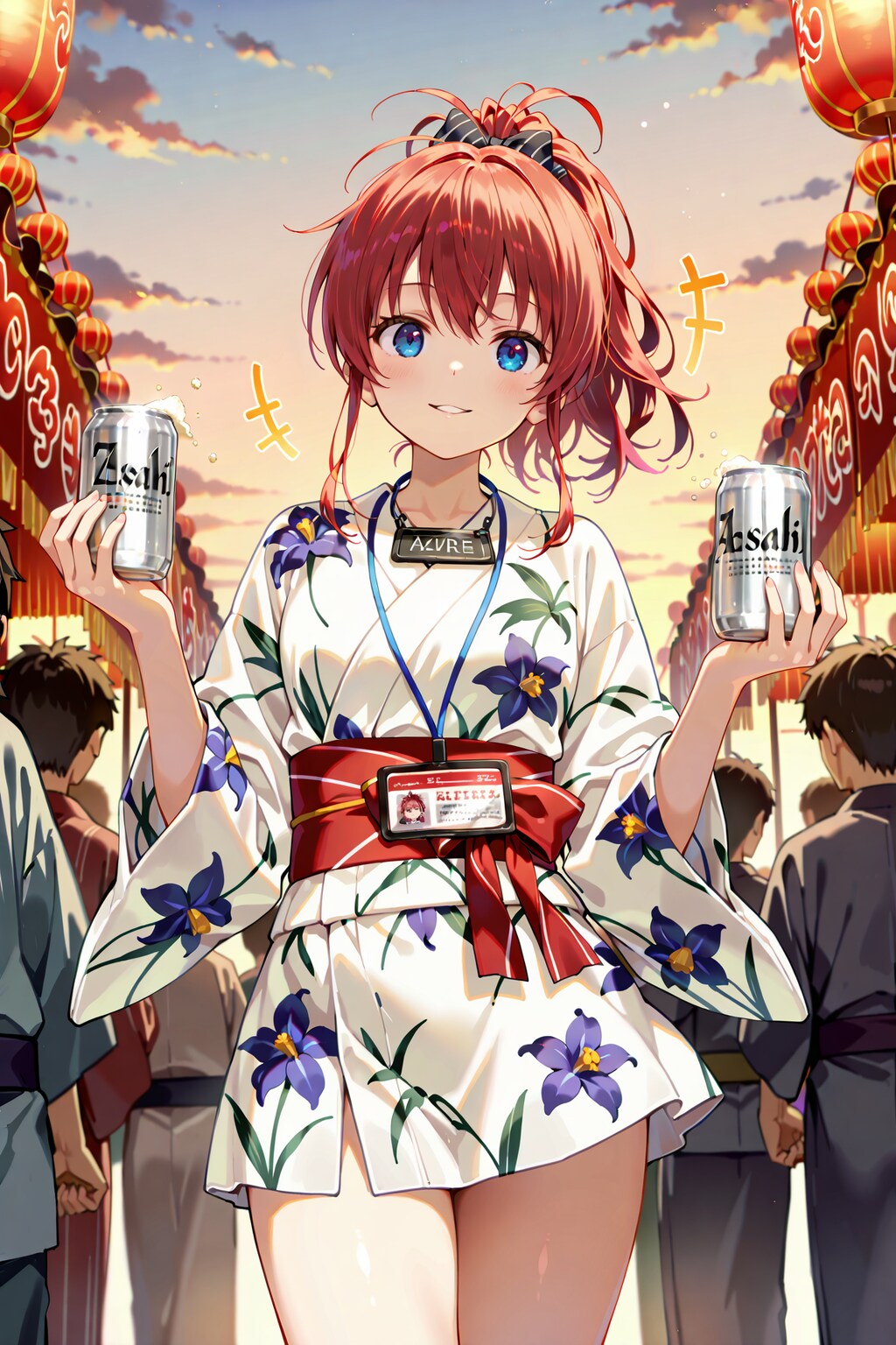 盆踊りを楽しむジト目先生 Y705