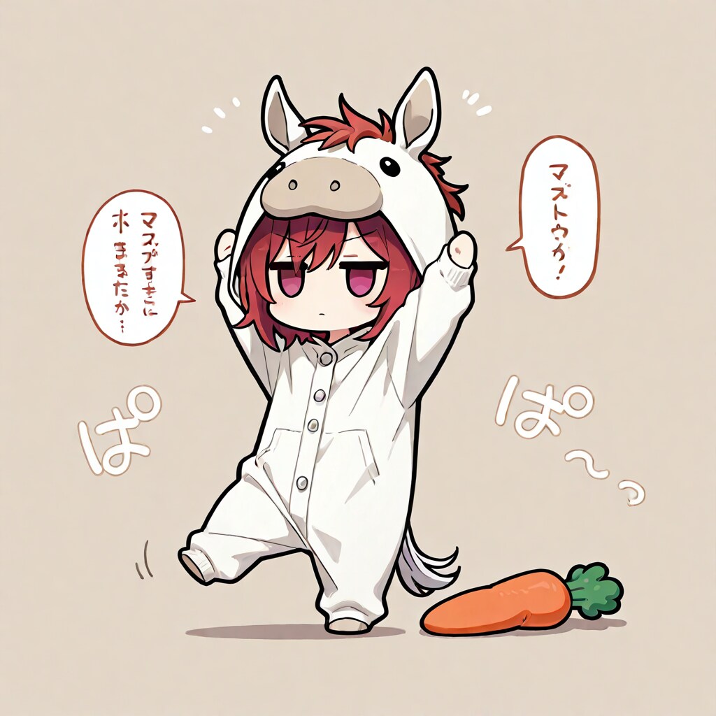 きぐるみの赤髪ちゃん
