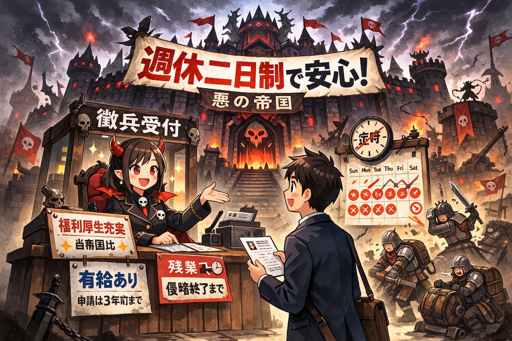 週休二日制を謳って徴兵するちちぷい帝国