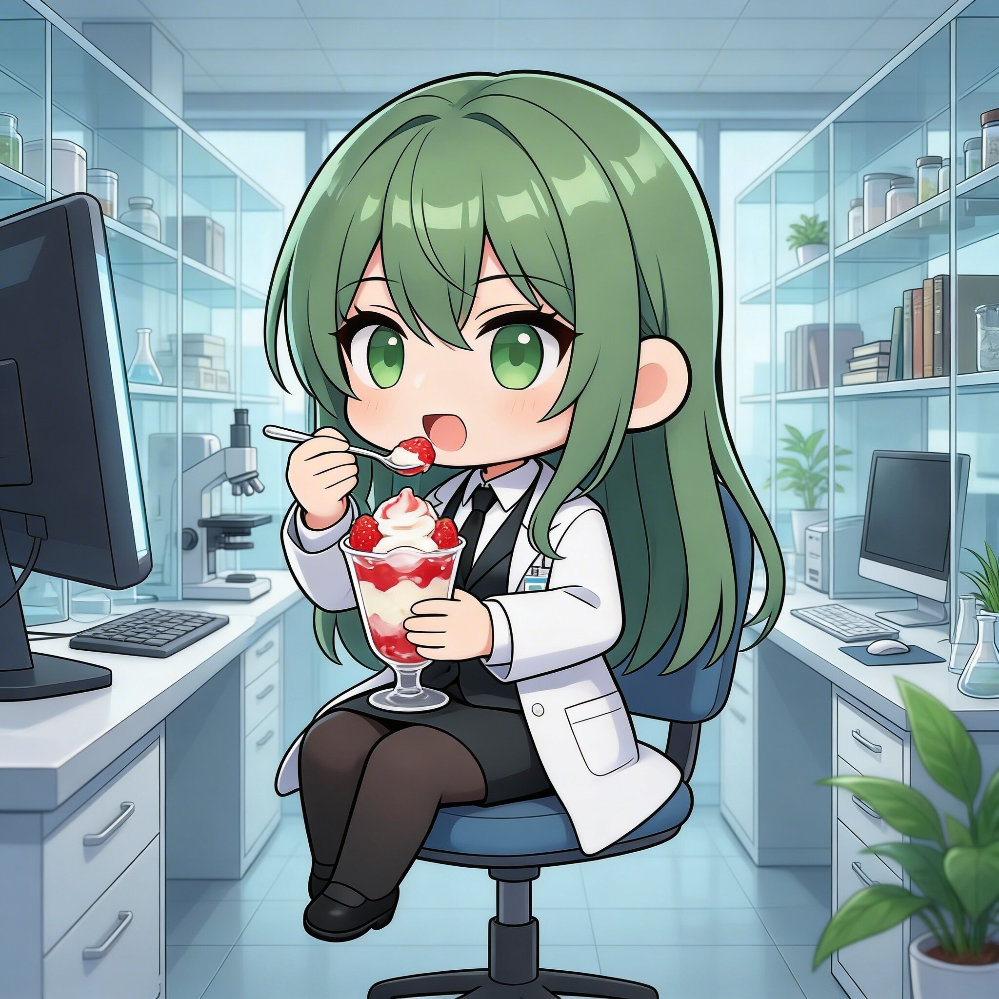 イチゴパフェとエメルダ