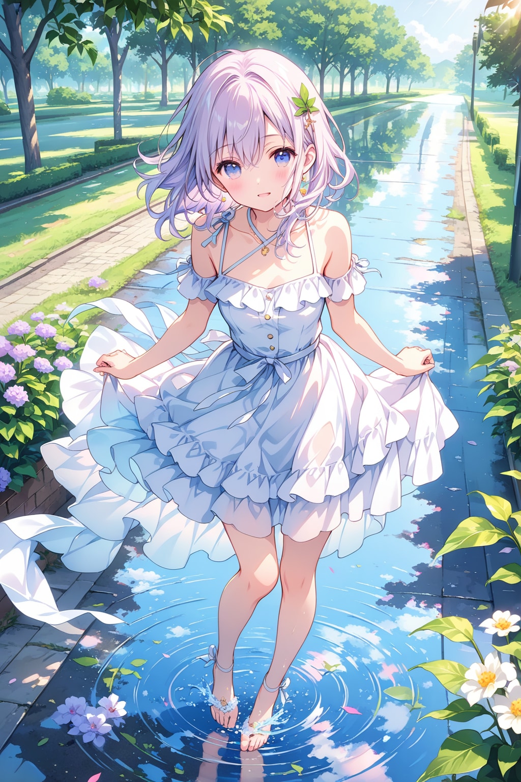 雨あがりを、ひとまたぎ | の人気AIイラスト・グラビア