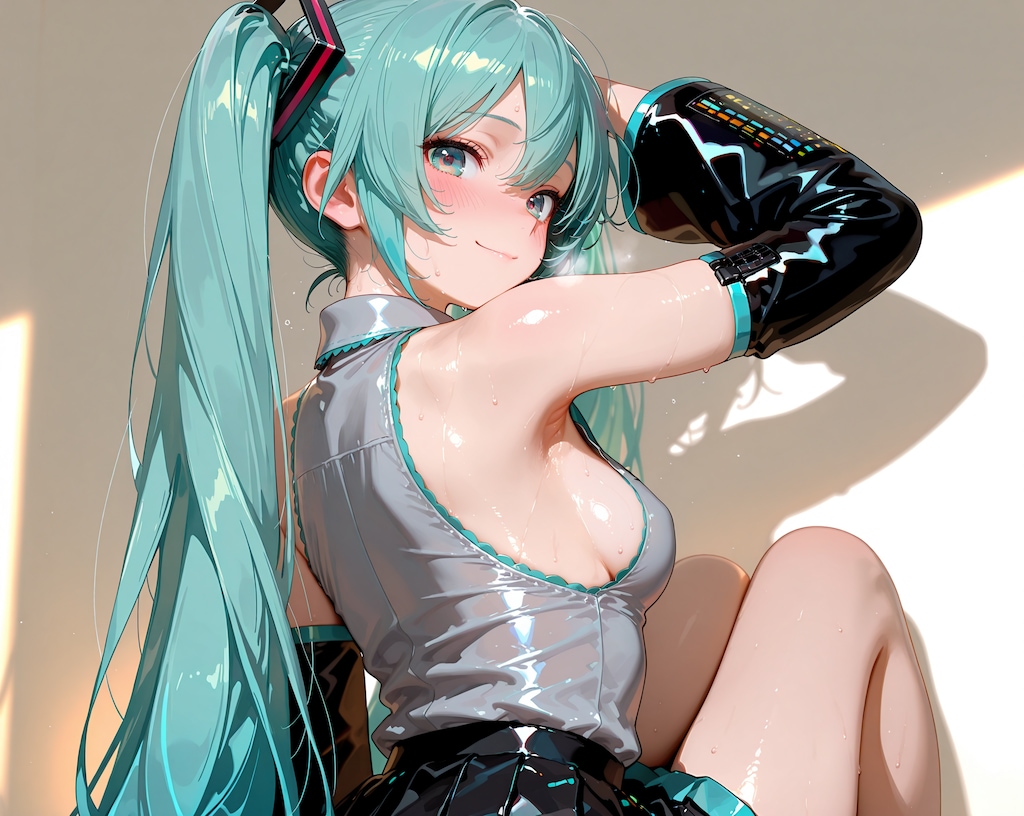 ミクさん♪…腋＆よこ乳♡