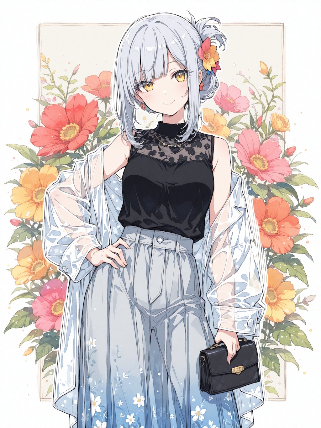 看板娘　flowers