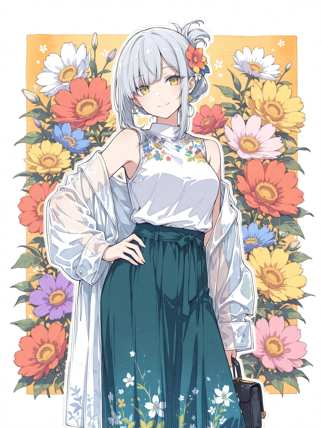 看板娘　flowers