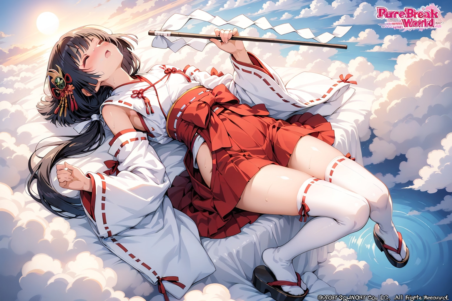 神に近い巫女さんの睡眠 | の人気AIイラスト・グラビア