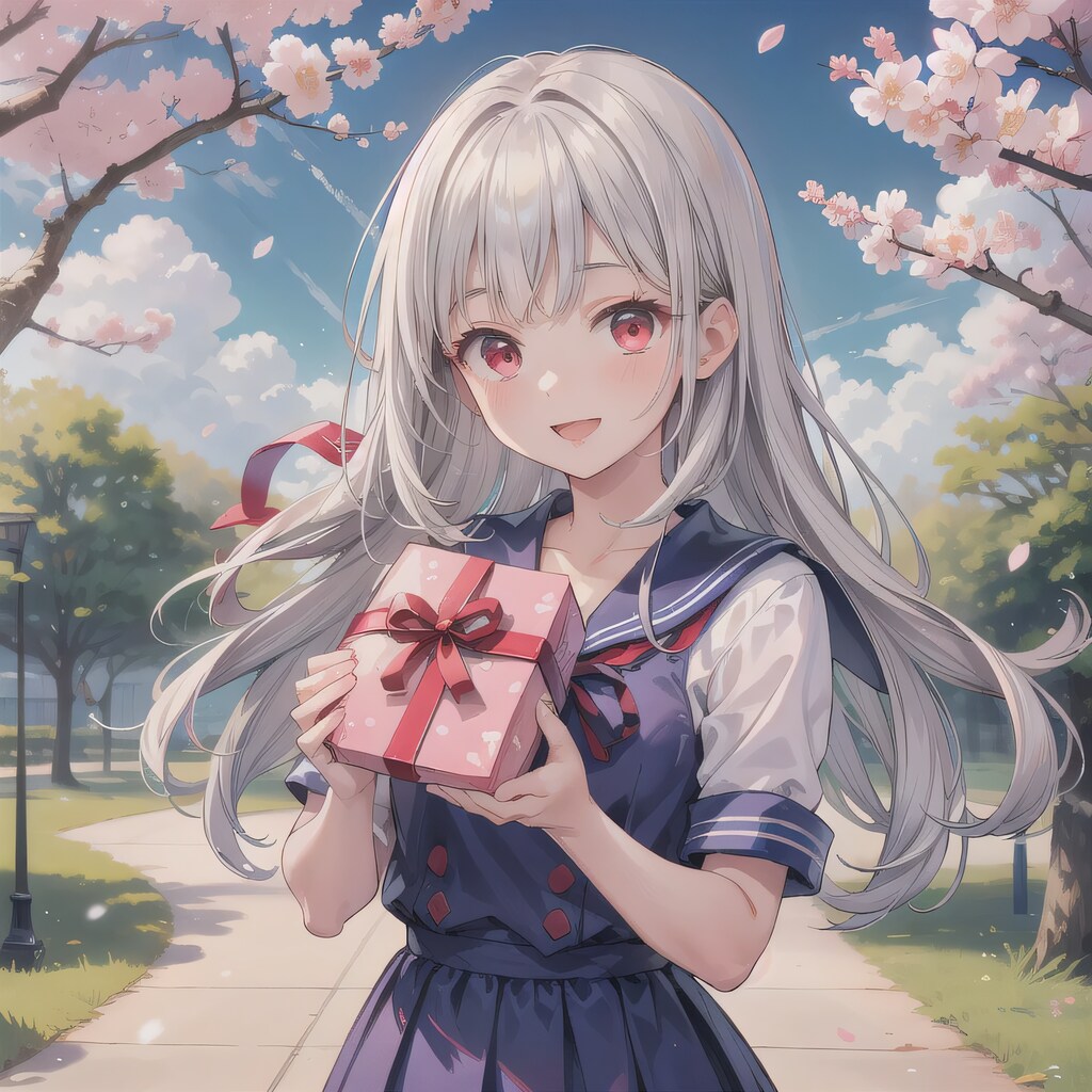 銀髪ロングでセーラー服の少女２９