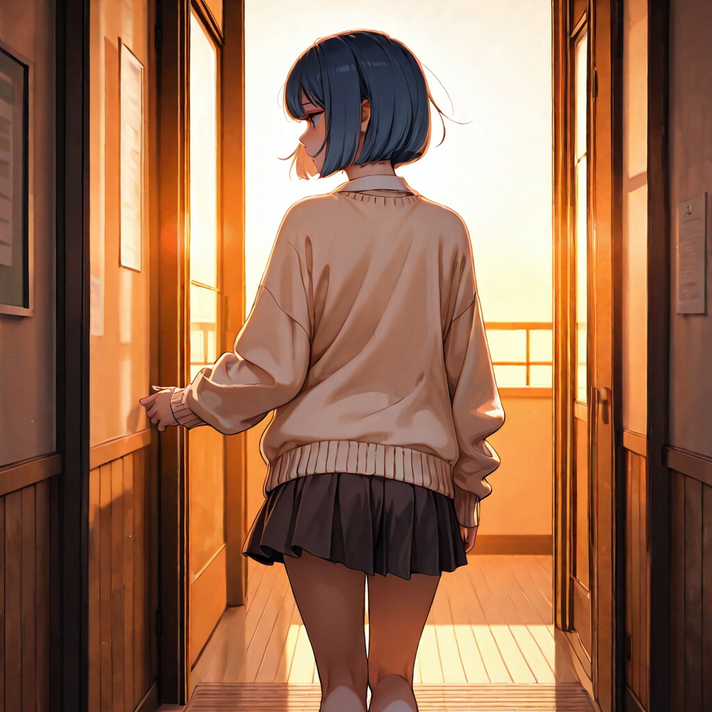 夕焼けキャンパスの帰り道