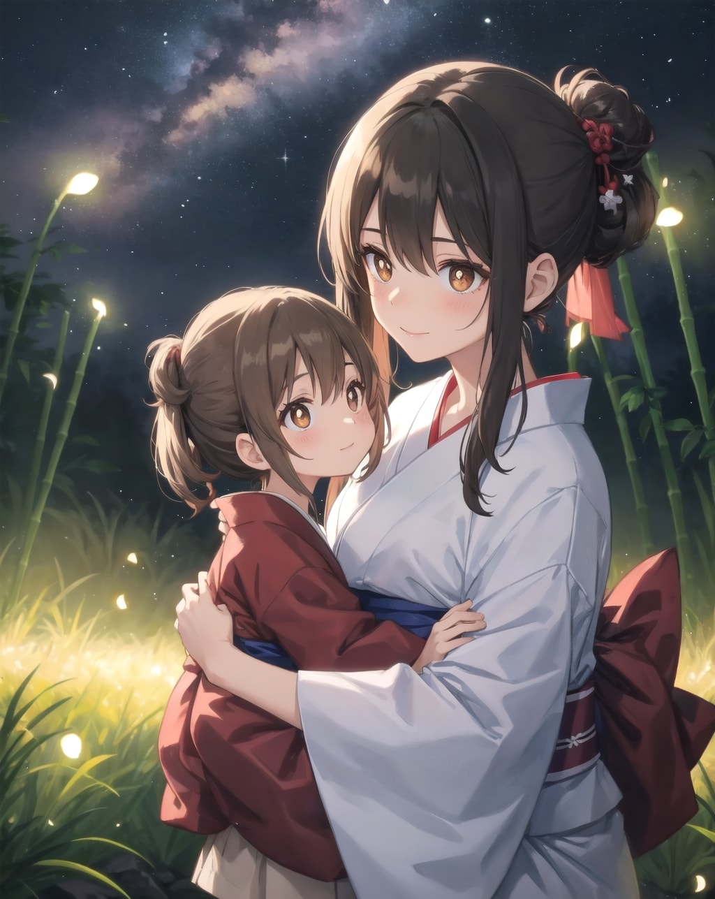 天の川と蛍