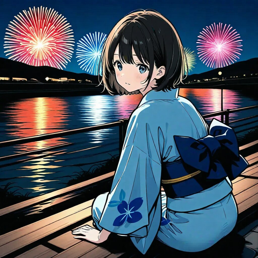 花火 | の人気AIイラスト・グラビア