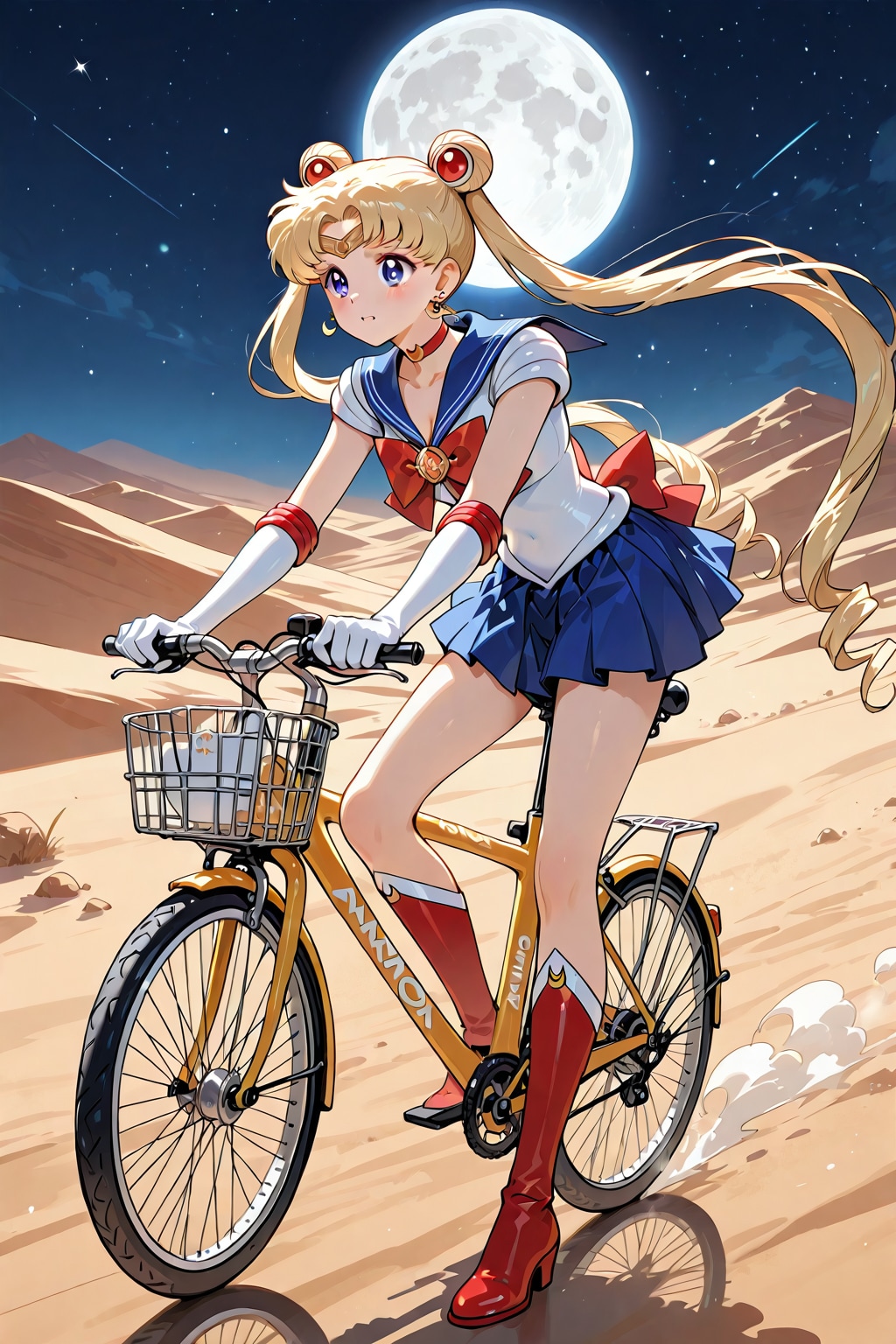 自転車に乗るセー〇ー戦士_BONSAI