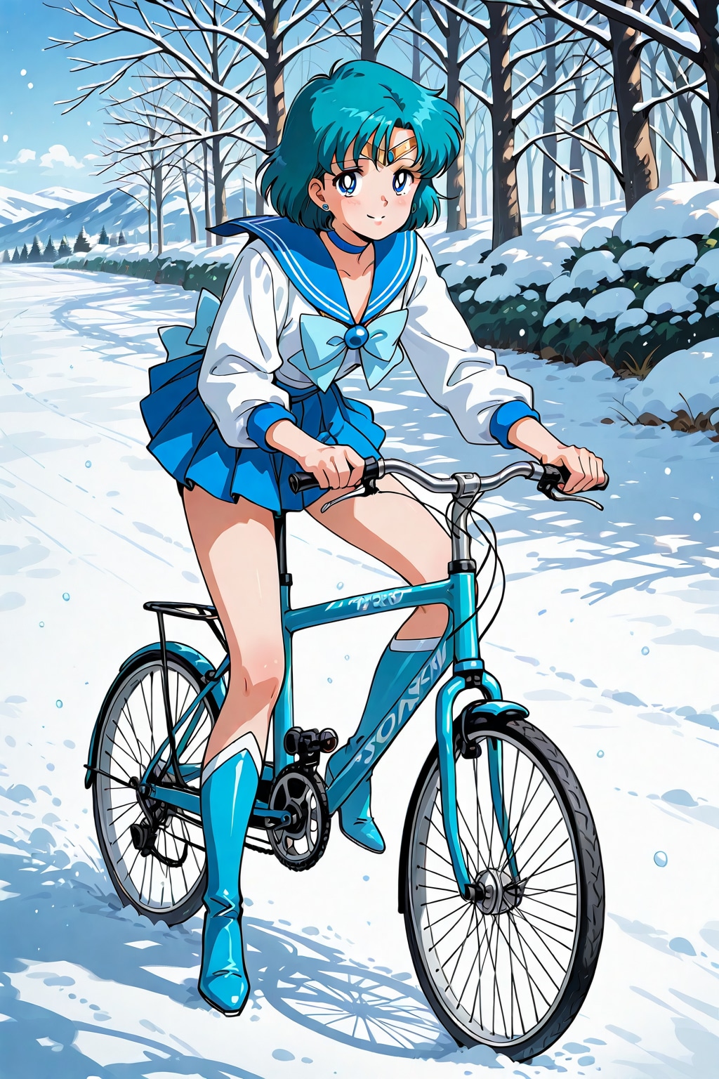 自転車に乗るセー〇ー戦士_BONSAI