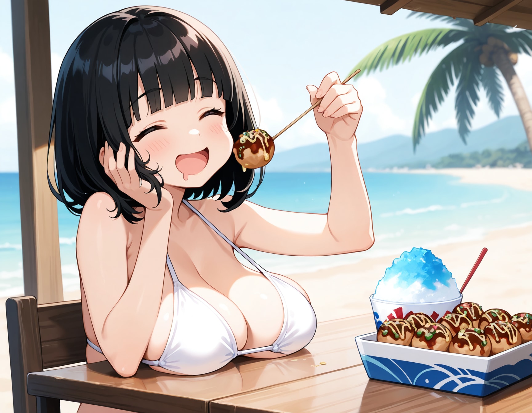 熱いのと冷たいのどっちもおいしー⋯ｷﾞｭﾙﾙﾙ