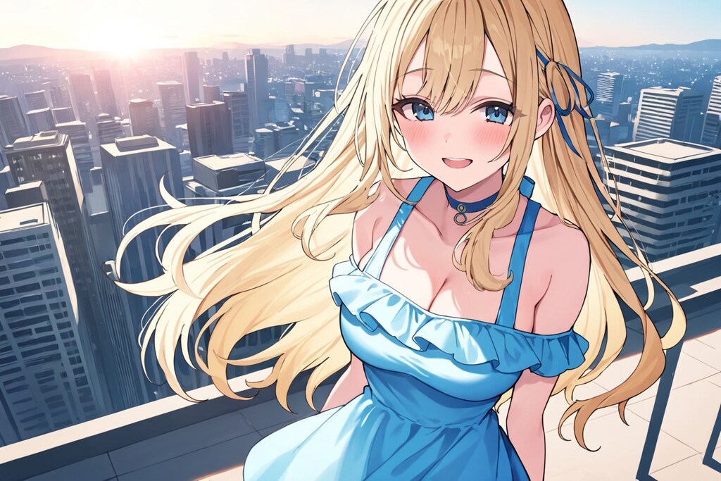 LILACで金髪さんミニワンピ2