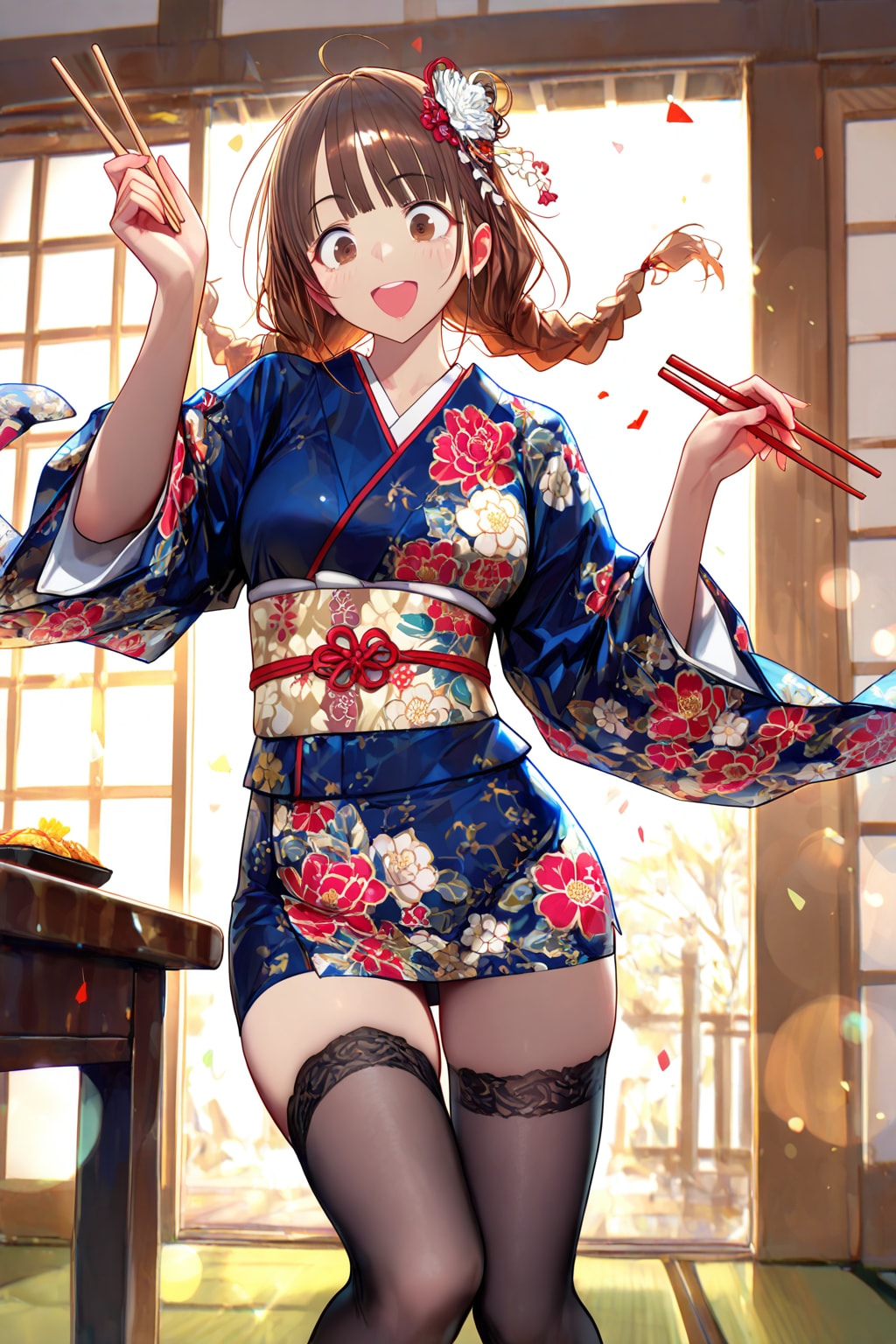 お・せ・ち！ キタ～っ♡　大はしゃぎのお姉さん