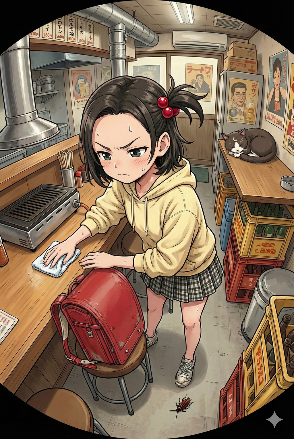 【ファンアート】じゃりン子チエ現代風オマージュ