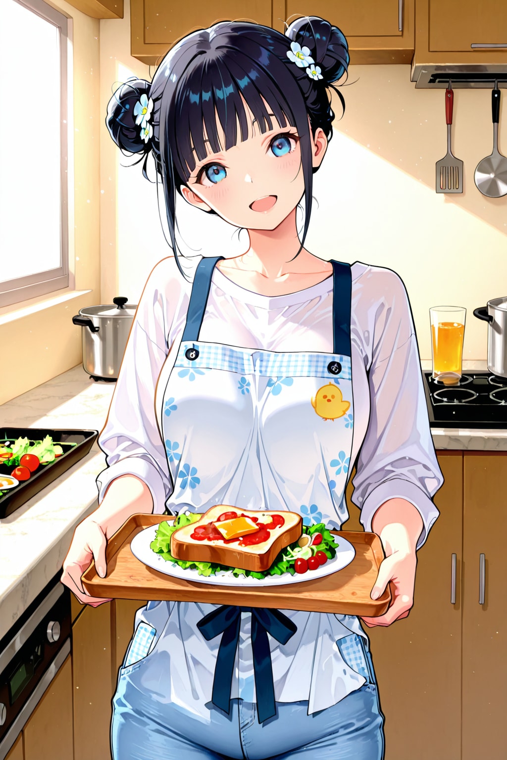 おだんごちゃん🍡✨と朝ごはん🍚✨　10/3 | の人気AIイラスト・グラビア