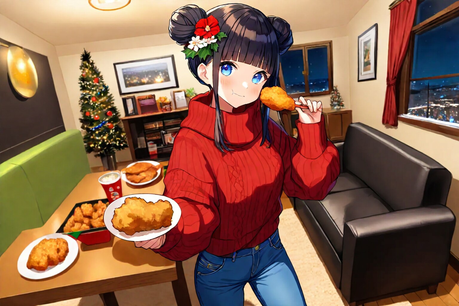 クリスマス🎄🎅🎁パーティなおだんごちゃん🍗🍡✨ | の人気AIイラスト・グラビア