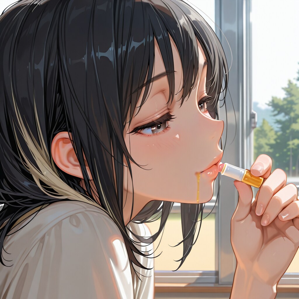 外を見つめながら…