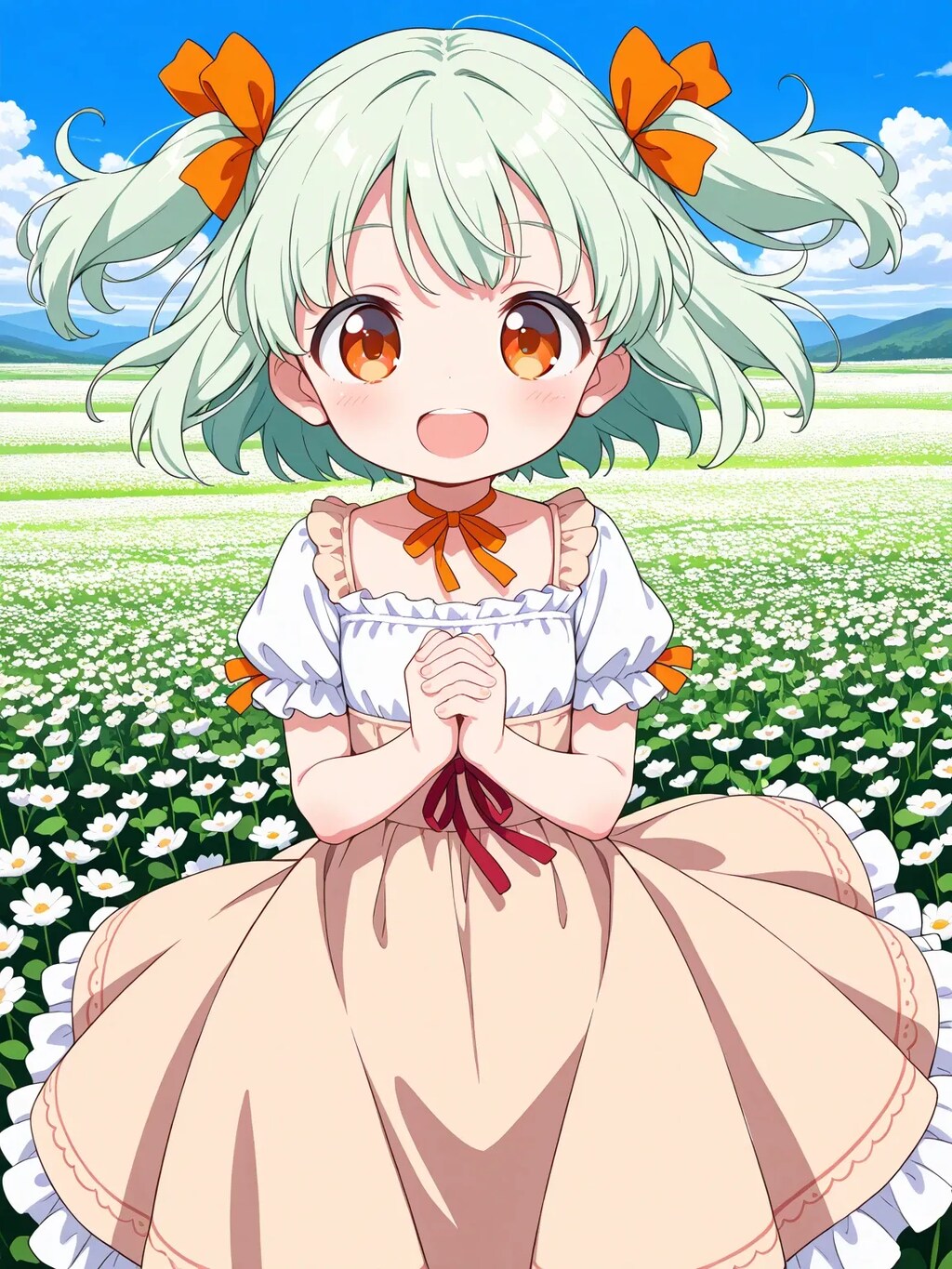 白いドレスのりおちゃん