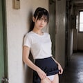 廊下 グラビア 4枚目
